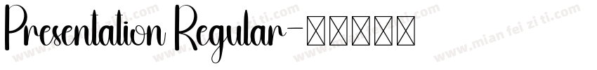 Presentation Regular字体转换